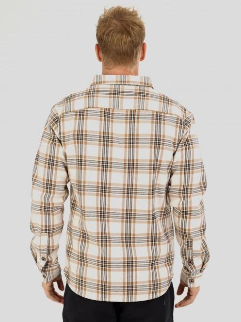 Fundango Roddy Lined Shirt férfi ingkabát homok színben 3