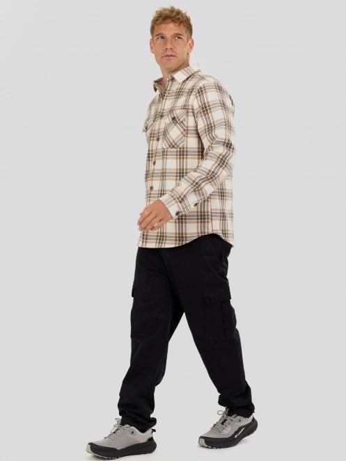 Fundango Roddy Lined Shirt férfi ingkabát homok színben 4