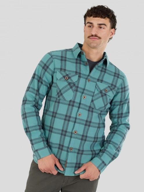 Fundango Roddy Lined Shirt férfi ingkabát zöld színben 2