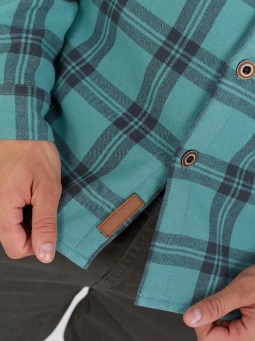 Fundango Roddy Lined Shirt férfi ingkabát zöld színben 6