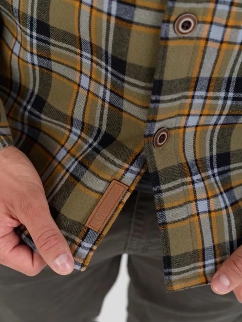 Fundango Roddy Lined Shirt férfi ingkabát oliva színben 7