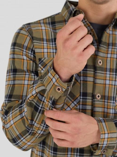 Fundango Roddy Lined Shirt férfi ingkabát oliva színben 8
