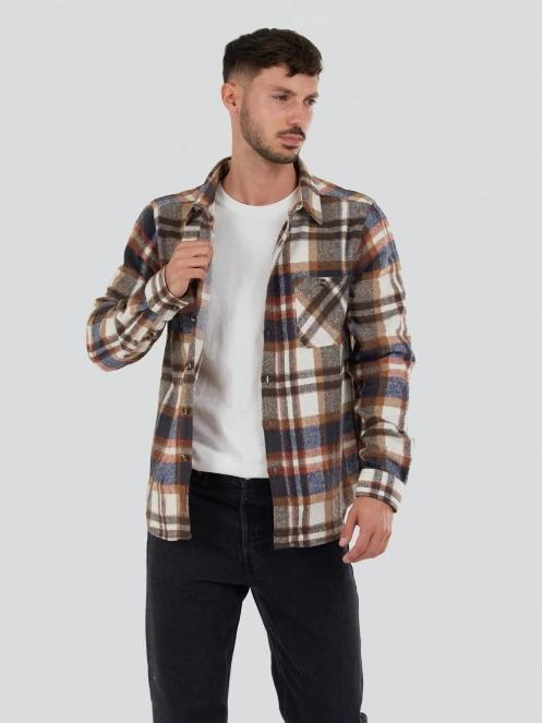 Fundango Parker Shirt Jacket férfi ingkabát barna színben 5