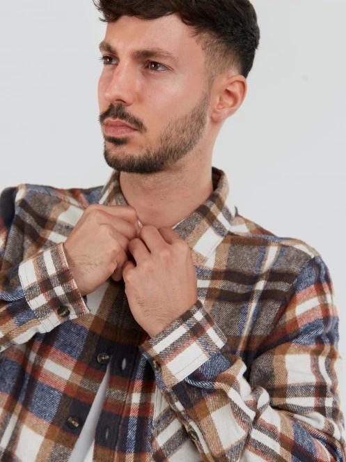Fundango Parker Shirt Jacket férfi ingkabát barna színben 6