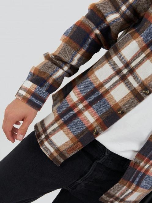 Fundango Parker Shirt Jacket férfi ingkabát barna színben 8