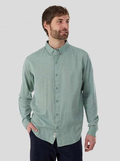 Fundango Ronan Shirt férfi hosszú ujjú ing zöld színben 2