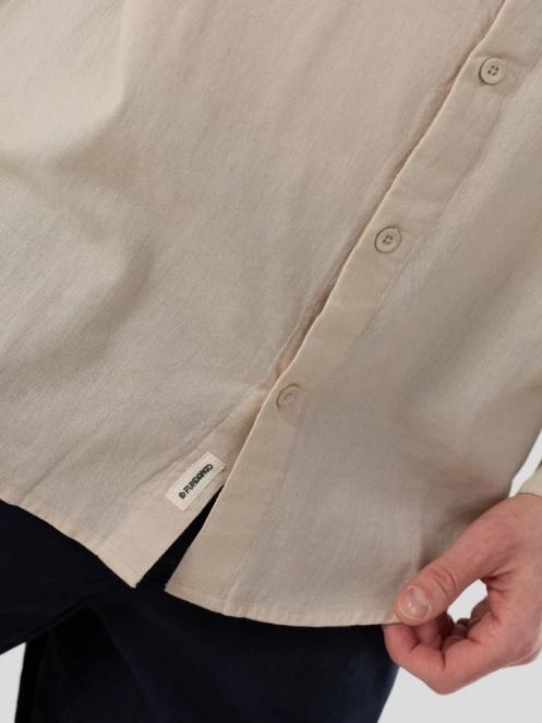 Fundango Ronan Shirt férfi hosszú ujjú ing homok színben 6