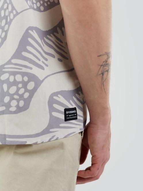 Fundango Chase Shirt férfi rövid ujjú ing homok színben 6