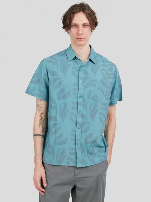 Fundango Chase Shirt férfi rövid ujjú ing zöld színben 2