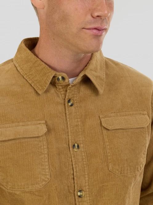 Fundango Oregon Corduroy Shirt férfi hosszú ujjú ing sárga színben 6