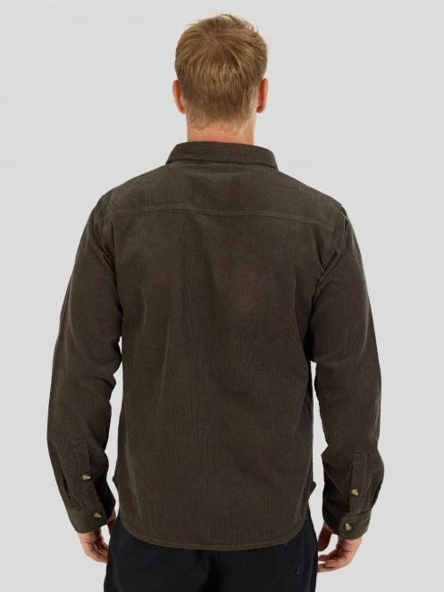 Fundango Oregon Corduroy Shirt férfi hosszú ujjú ing zöld színben 3