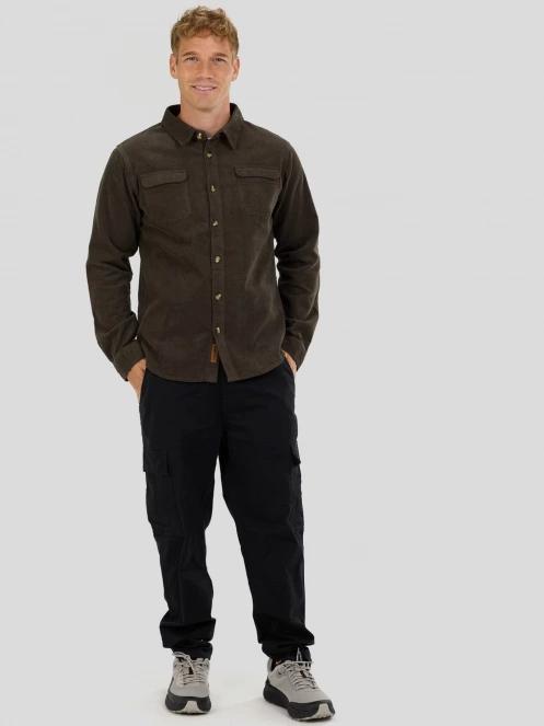 Fundango Oregon Corduroy Shirt férfi hosszú ujjú ing zöld színben 4