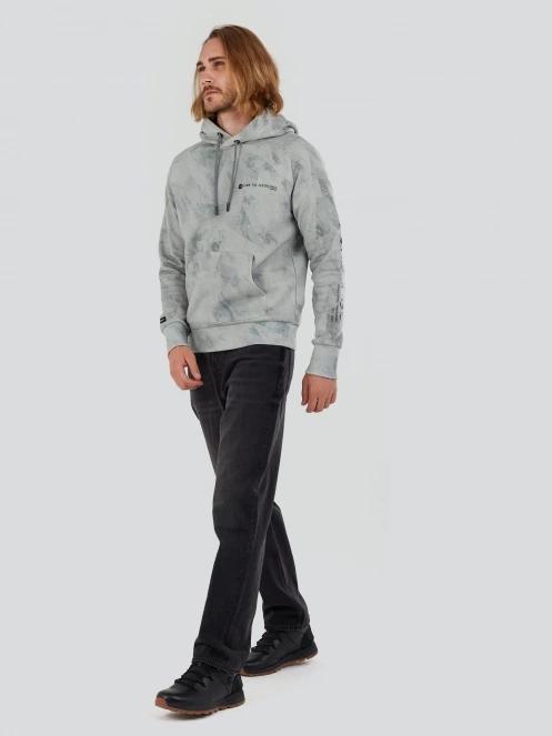 Fundango Talis Hooded Sweatshirt férfi kapucnis pulóver zöld színben 4