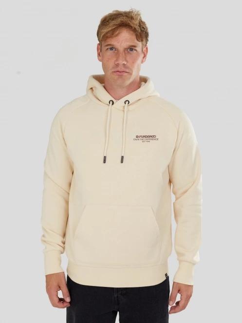 Fundango Talis Hooded Sweatshirt férfi kapucnis pulóver homok színben 2