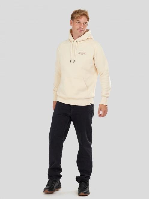 Fundango Talis Hooded Sweatshirt férfi kapucnis pulóver homok színben 4
