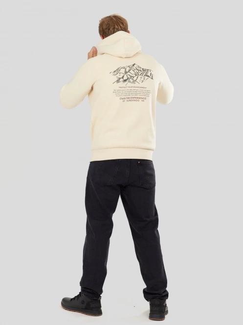 Fundango Talis Hooded Sweatshirt férfi kapucnis pulóver homok színben 5