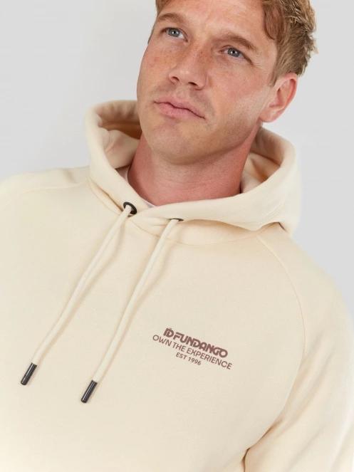 Fundango Talis Hooded Sweatshirt férfi kapucnis pulóver homok színben 7