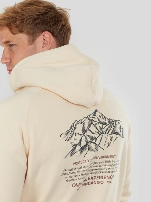 Fundango Talis Hooded Sweatshirt férfi kapucnis pulóver homok színben 8