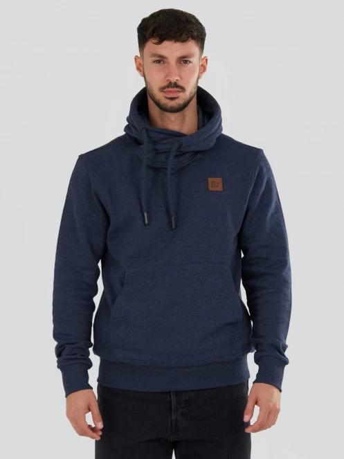 Fundango Conor Hooded Sweatshirt férfi kapucnis pulóver sötétkék színben 2
