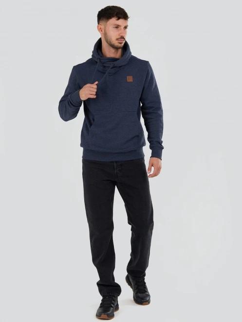 Fundango Conor Hooded Sweatshirt férfi kapucnis pulóver sötétkék színben 3