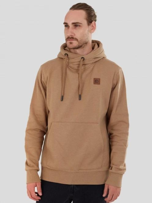 Fundango Conor Hooded Sweatshirt férfi kapucnis pulóver barna színben 2