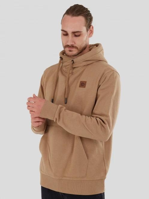 Fundango Conor Hooded Sweatshirt férfi kapucnis pulóver barna színben 5