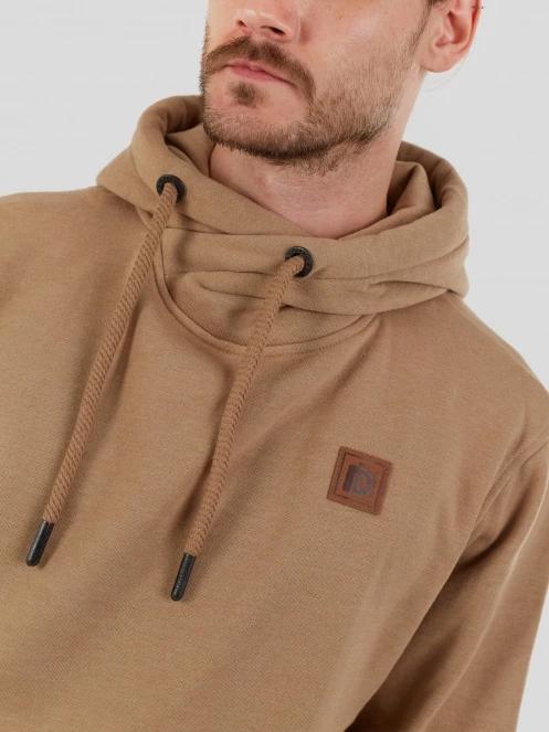 Fundango Conor Hooded Sweatshirt férfi kapucnis pulóver barna színben 6