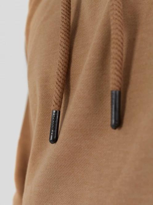 Fundango Conor Hooded Sweatshirt férfi kapucnis pulóver barna színben 7
