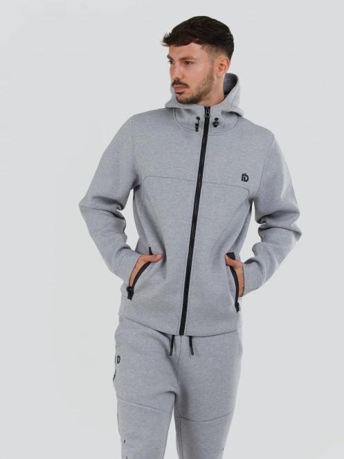 Fundango Hamal Tech Hoodie férfi kapucnis pulóver szürke színben 5