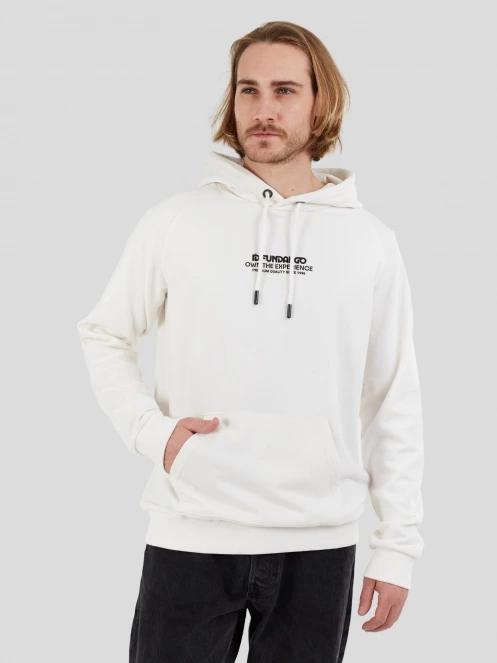 Fundango Kronos Hooded Sweatshirt férfi pulóver fehér színben 2