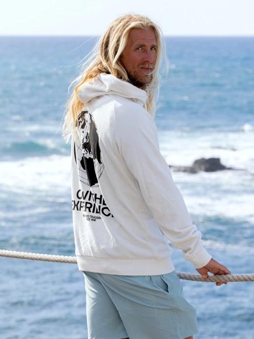 Fundango Kronos Hooded Sweatshirt férfi pulóver fehér színben 10