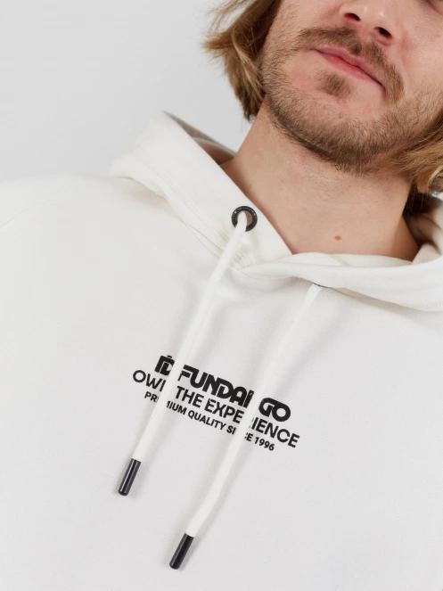 Fundango Kronos Hooded Sweatshirt férfi pulóver fehér színben 5