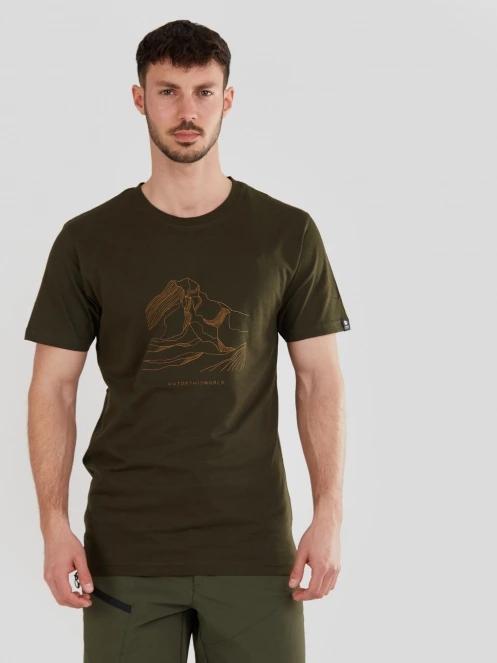 Fundango Legend T-shirt férfi rövid ujjú póló oliva színben 2