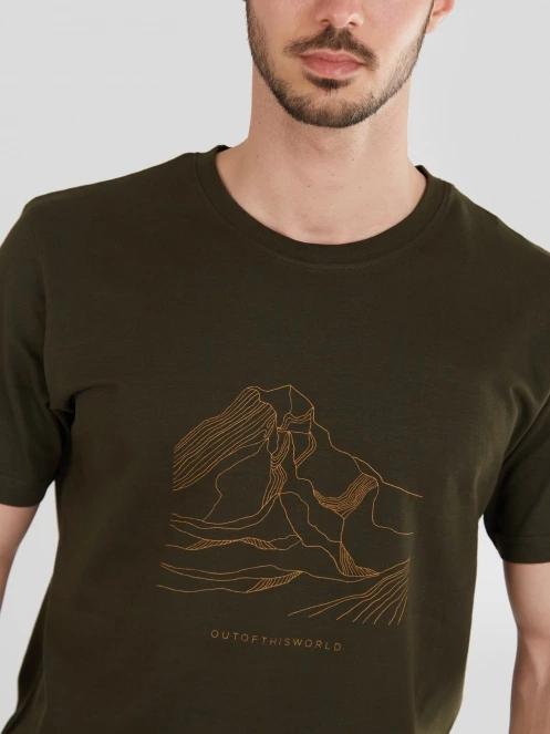Fundango Legend T-shirt férfi rövid ujjú póló oliva színben 6