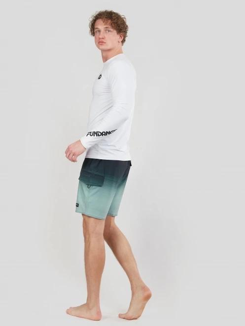 Fundango Manado Long Rashguard férfi hosszú ujjú lycra fehér színben 4