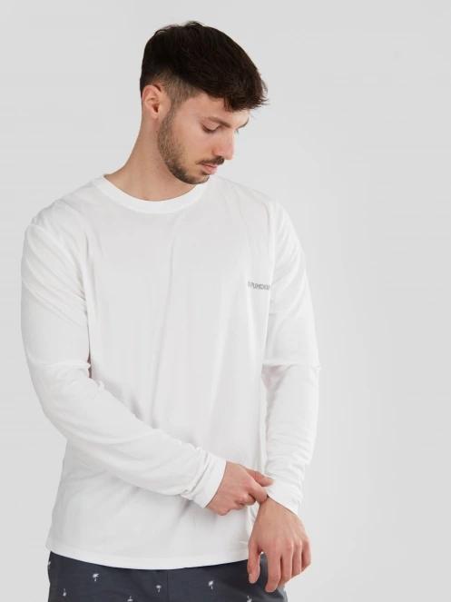 Fundango Maurice Long Rashguard férfi hosszú ujjú lycra fehér színben 2