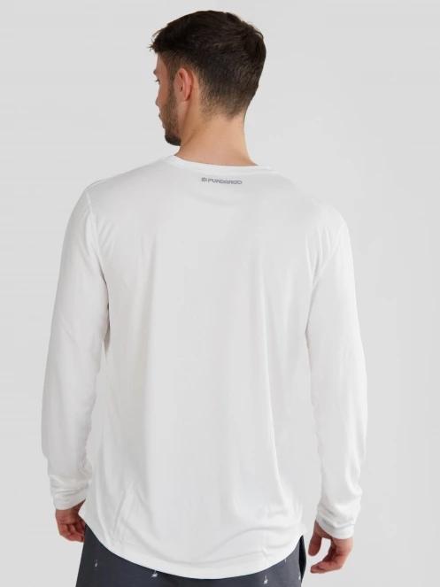 Fundango Maurice Long Rashguard férfi hosszú ujjú lycra fehér színben 3