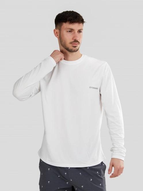 Fundango Maurice Long Rashguard férfi hosszú ujjú lycra fehér színben 5