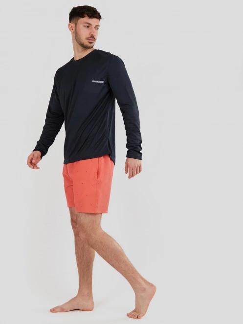 Fundango Maurice Long Rashguard férfi hosszú ujjú lycra sötétkék színben 4