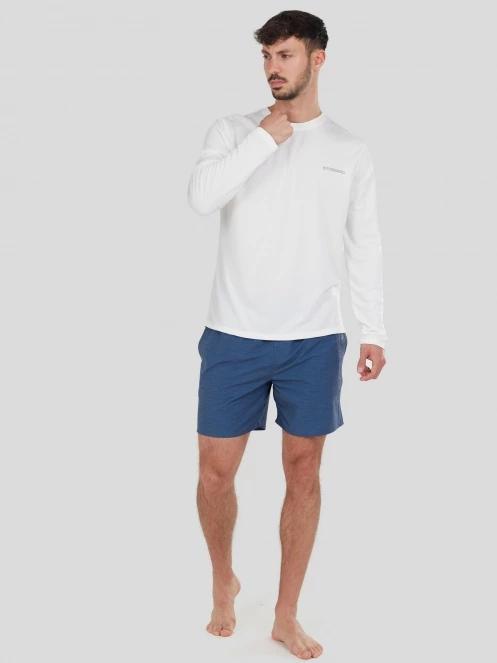 Fundango Maurice Long Rashguard férfi hosszú ujjú lycra fehér színben 5
