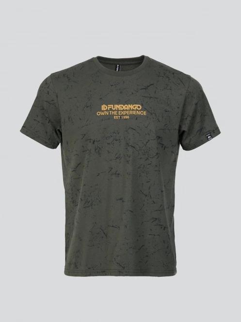 Fundango Theory T-shirt férfi rövid ujjú sport póló oliva színben 7