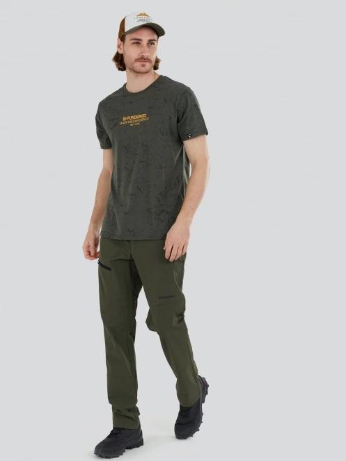 Fundango Theory T-shirt férfi rövid ujjú sport póló oliva színben 4