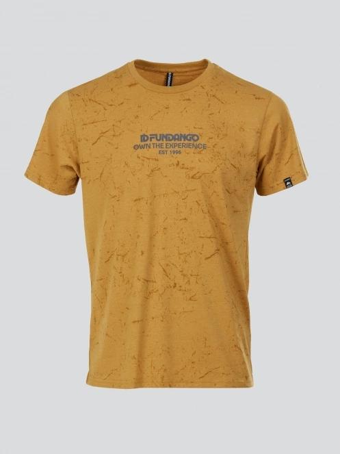 Fundango Theory T-shirt férfi rövid ujjú sport póló sárga színben 7