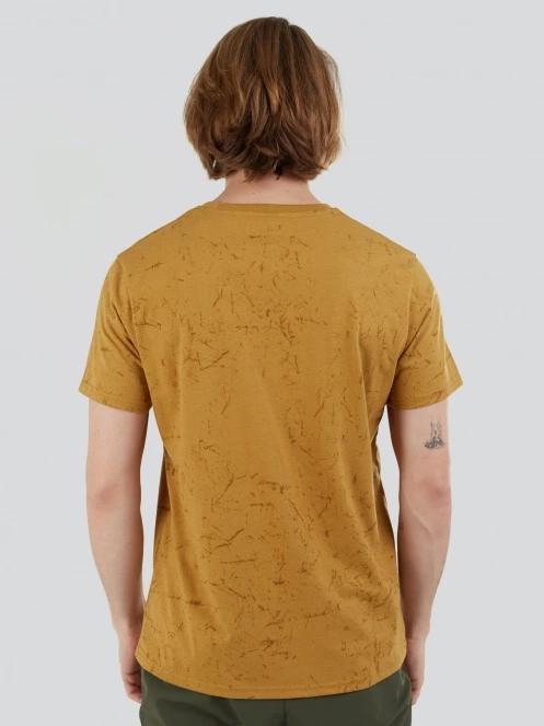 Fundango Theory T-shirt férfi rövid ujjú sport póló sárga színben 4