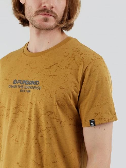 Fundango Theory T-shirt férfi rövid ujjú sport póló sárga színben 6