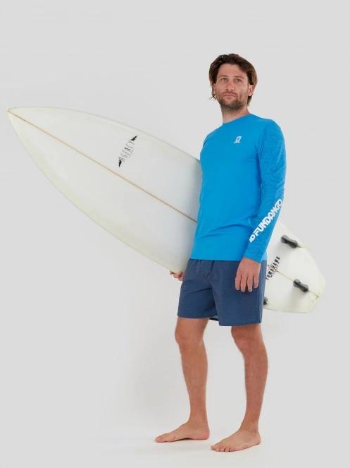 Fundango Manado Long II Rashguard férfi hosszú ujjú lycra világoskék színben 4