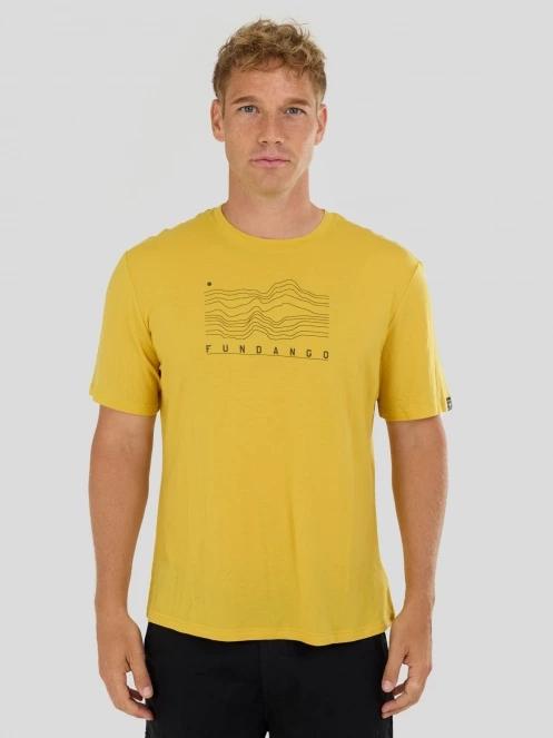 Fundango Wanaka Merino T-shirt férfi rövid ujjú póló sárga színben 2