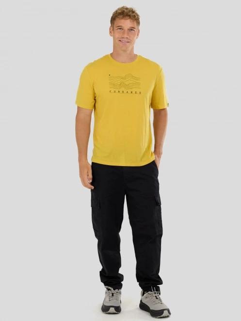 Fundango Wanaka Merino T-shirt férfi rövid ujjú póló sárga színben 4