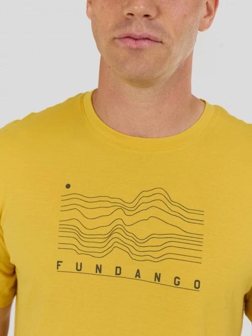 Fundango Wanaka Merino T-shirt férfi rövid ujjú póló sárga színben 6