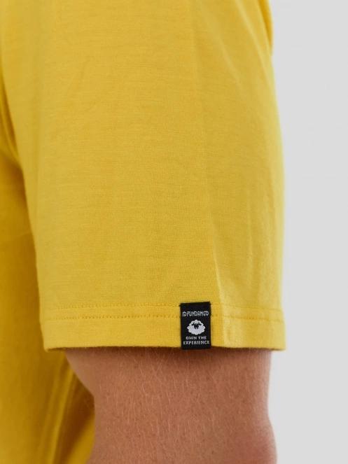 Fundango Wanaka Merino T-shirt férfi rövid ujjú póló sárga színben 7